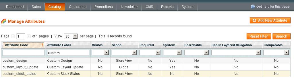 1. Creation of custom stock statuses Please login to admin cp, browse to Catalog Attributes