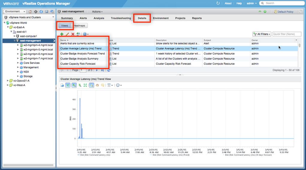 Appendix Working with Views and Reports You can read the content below to learn about the new custom reports, or you can watch the following videos: Create Views with vrealize Operations Manager