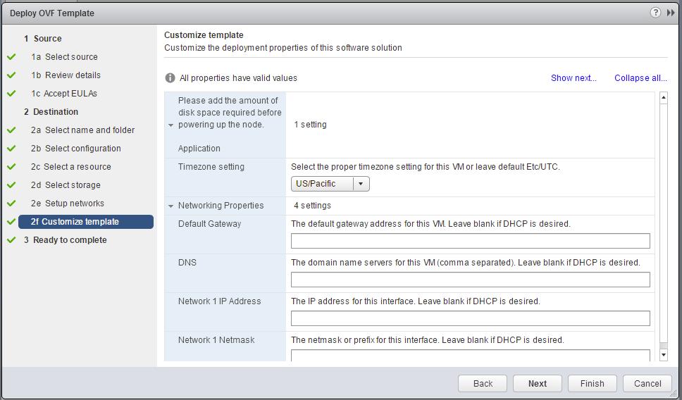 (Note: Setting up a DNS FQDN entry for the vrealize Operations virtual