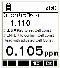3.6 TDS Calibration You can commence calibration in the TDS mode by using the conductivity calibration method and after setting the correct TDS factor.
