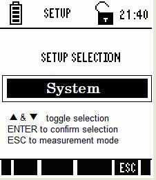 Function Keys available in setup key function screen: ENTER NEXT-P NEXT ESC To select individual setup To select or confirm the selection. To navigate to next page.
