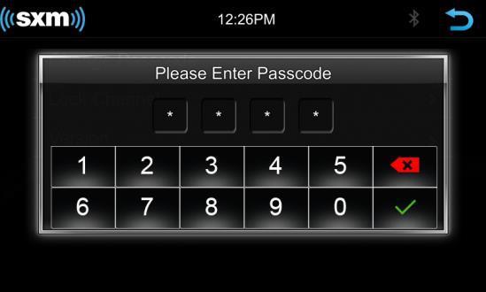 Change Passcode Touch > of the Change Passcode to show the below screen. Input the passcode by using the keypad.