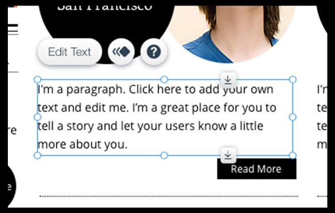 Use the arrows () to move the text up and down the page without altering the layout.