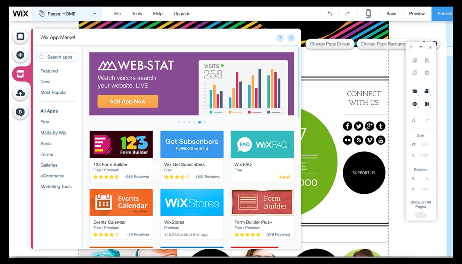 6 APPS & ADDITIONAL MODULES Wix enables you to add a number of apps and features to your site.