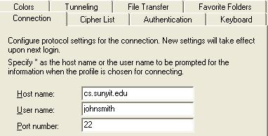 SSH Secure Shell Client 5 Another way of accessing the Edit Profiles option, is to go through the File Menu