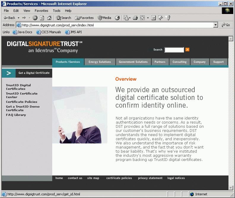 Figure 12-6 Get a TrustID Demo Certificate 3. Fill in the identification form. The certificate is based on the name, organization, and location details.