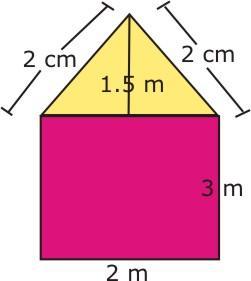 Q 13 Find the area and perimeter of the dollhouse.