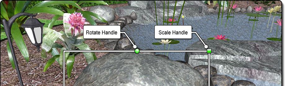 To move, rotate, or scale multiple objects: 1. Select the objects you want to modify. 2. Position the cursor over any of the selected objects. 3. Click and drag to move, rotate, or scale the objects.
