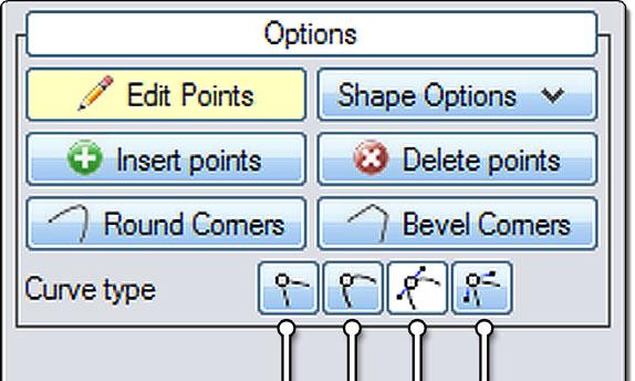 When you are finished editing points: 1. Click Edit Points. The button will turn blue, and the object s points will disappear from the view. 2. You can then select and edit objects normally.