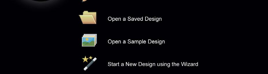 Open a Saved Design Click this option to open a 3D landscape design you have previously created and saved.