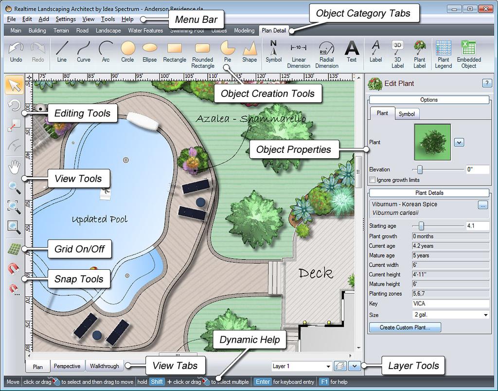 View Online Tutorials at IdeaSpectrum.com Click this option to view online tutorials for Realtime Landscaping Architect. This is a great way to learn how to design your first landscape.