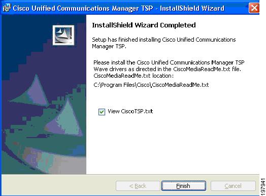 Installing the Cisco Unified CM TSP Client Chapter 4 Figure 4-5 InstallShield Wizard Completed Screen Reinstall or Add a New Instance If a previous version of the Cisco TSP client is detected and the