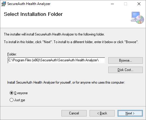 NOTE: Only those customers with a license to use this VAM are permitted to download this product. 2. Double-click SecureAuth Health Analyzer Setup.msi.