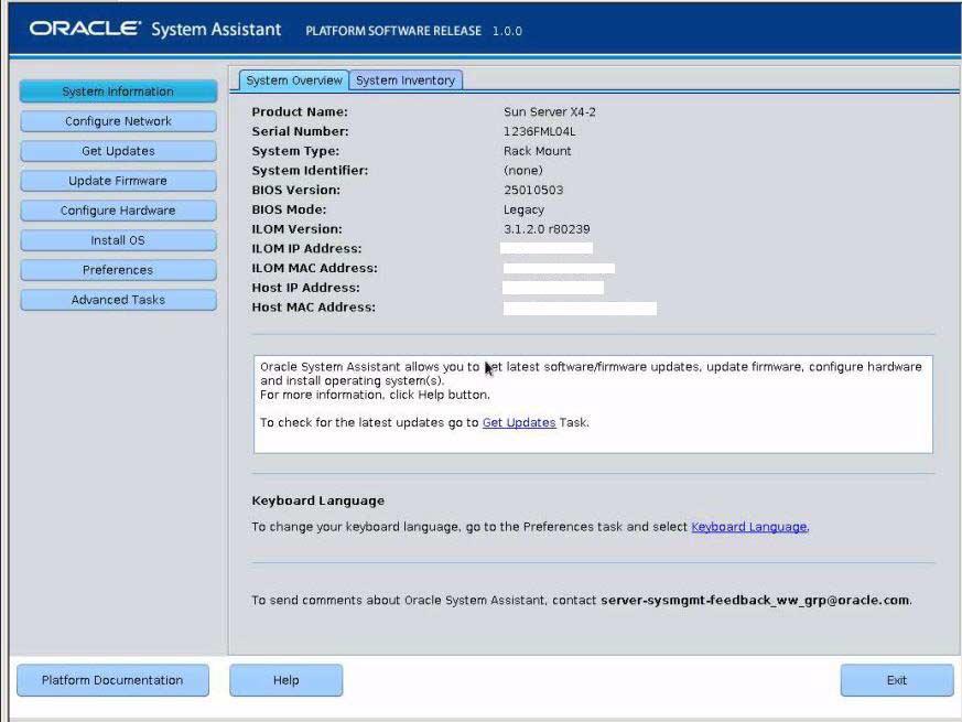 following steps: a. From the Oracle ILOM web interface, click Summary > Launch Remote Console.