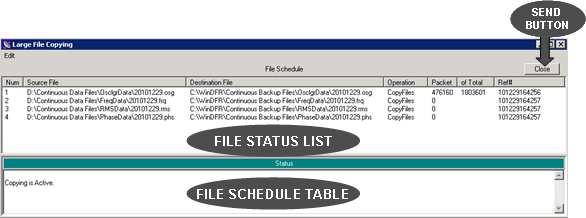Show Large File Copy Status This selection displays the Large File Copying window (Figure 2-20).