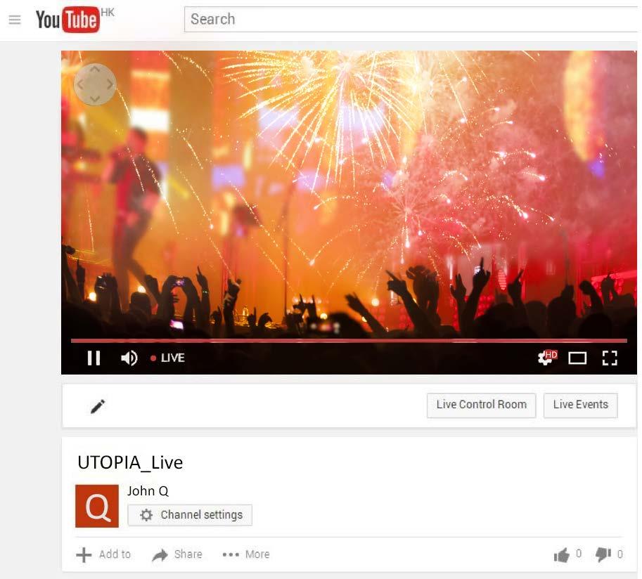 You can share the live stream with your friends through a URL.