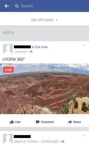 Figure 19: The live interface in Facebook app If you want to