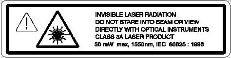 Laser Safety, Continued Maximum Laser Power Laser Warning Labels The maximum laser power that can be passed through this product, due