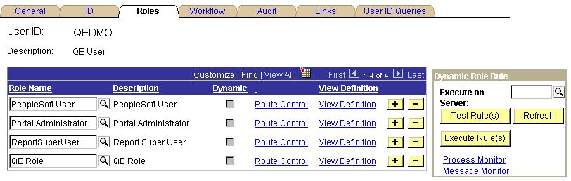 Using Report Manager Chapter 5 Pages Used to Administer Report Manager Page Name Definition Name Navigation Usage User Profile - Roles USER_ROLES PeopleTools, Security, User Grant Report Manager
