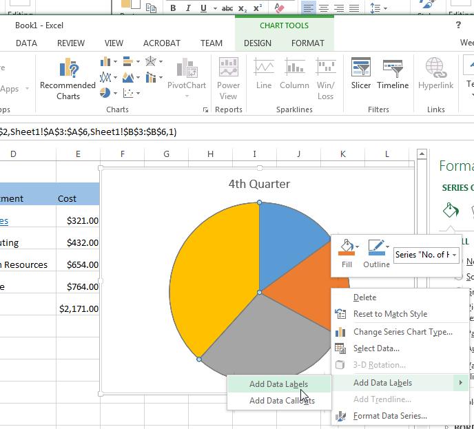 Excel 2013 Workshop Unit 3 Working with Charts in Excel 2013 2. You can change to a pie chart.
