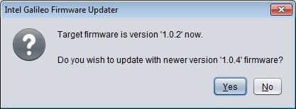 Updating the firmware Figure 7 Dialog asking if the update must proceed Caution: At this point, the