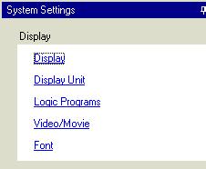 Monitoring the Ladder Programs of the External Device on a Display 4 Register the device monitor feature. In GP-Pro EX, from [System Settings], point to [Display Unit] and select [Extended Settings].