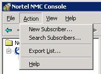 This command opens a dialog box where you can delete these files. Close the NMC Console. Action menu The following table describes the Action menu commands.
