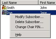 NMC Console (2 of 2) Subscriber Provisioning menu To access the Subscriber Provisioning menu, right-click Subscriber Provisioning.