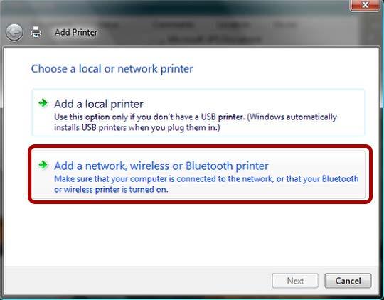 Skip the search by clicking "The printer that I want is not listed." 4.