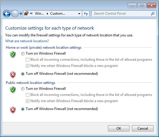 Before training Please disable Windows firewall.