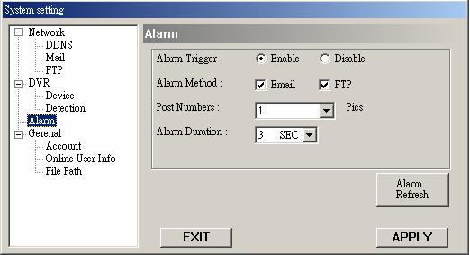 Note: Enable the alarm trigger function. When the alarm is triggered by the external device, such as PIR or Sensor, you can find icon showed on the screen.