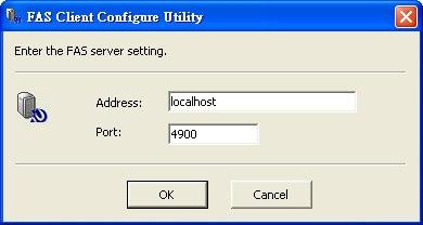 FAS Server, it can be IP address or machine