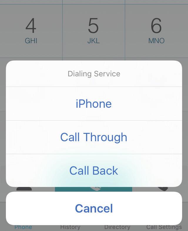 5. Once installed, select Call Settings and enter: User Name: 5555551212@smartvoice.TPx.
