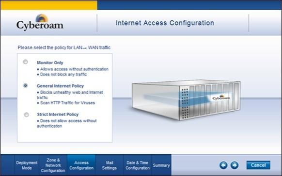Configure Internet Access Configure Internet access policy for LAN to WAN traffic.