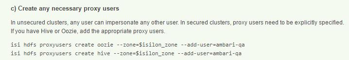 Note If you used the create users script described earlier in this document, you do not need to add proxy users. 9. Enable Kerberos on the HDFS zone.