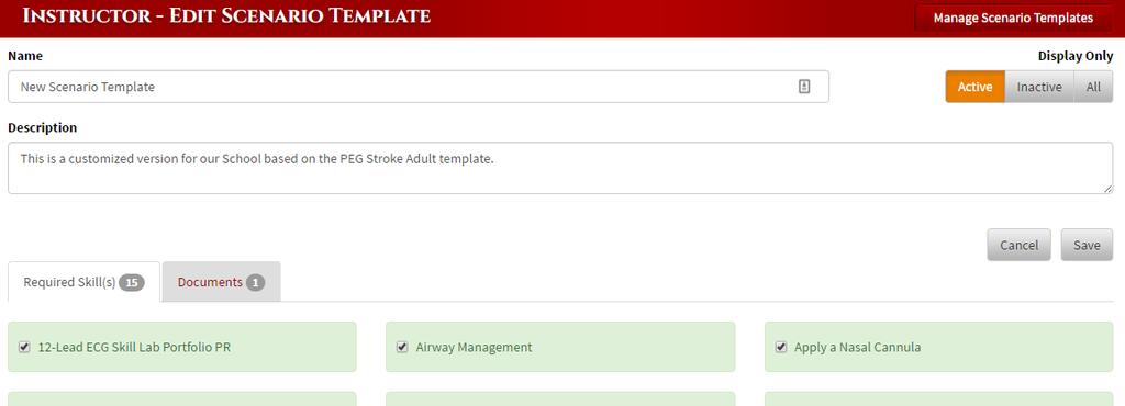 You can then choose an existing template to create your new template from or start from scratch.