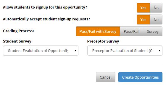 Select your Opportunity Type from the dropdown. Then select the Apply Hours to dropdown and pick the category that your new opportunity applies to.