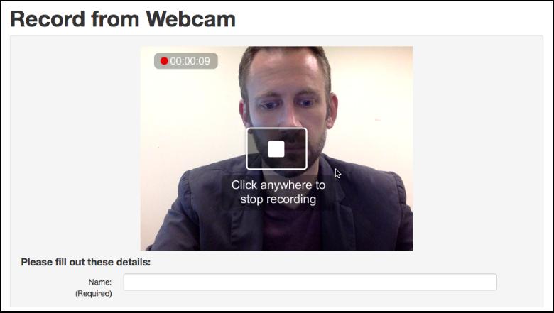 Stop Recording When you are ready to stop your webcam