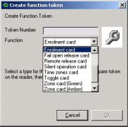 Function cards As has been discussed already the PROXIMITY encoding system can program cards for users. These user cards open doors.