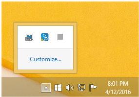 6. Display Configuration on Windows When the Docking Station is connected, an icon appears in the taskbar.