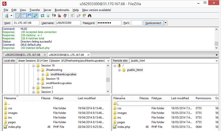 PC Files on Web Host Server Files on