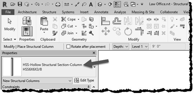 Design Integration Using Autodesk Revit 2018 might have smaller and smaller columns the closer you get to the top because the load is getting lighter.