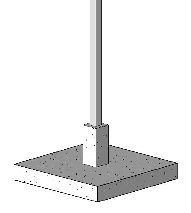 Design Integration Using Autodesk Revit 2018 Below Grade Concrete Columns (or Piers): Next, you will add concrete footings below each steel column.