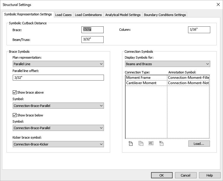 Design Integration Using Autodesk Revit 2018 Structural Settings Dialog Box: From the Manage tab, select Structural Settings.