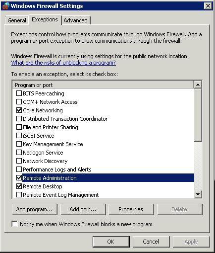 Chapter Three: Installing & Configuring Replay Computer B Should be off. How to enable Remote Administration Windows 2008/Vista Go to Control Panel. Open Windows Firewall. Click change settings.
