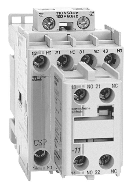 Series CS7-6 Pole, AC Coil CS7 Complete Assemblies - 6 Pole, AC Control ➊➎ CS7 Relay Contact Arrangement and Numbering Contacts ➊ AC Operation NO NC Catalog Number Price 31 43 53 61 22 32 44 54 62 3