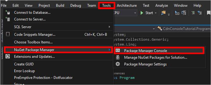 In the Package Manager Console, execute the following command to install the Active Directory Authentication Library (ADAL): Install-Package Microsoft.IdentityModel.Clients.