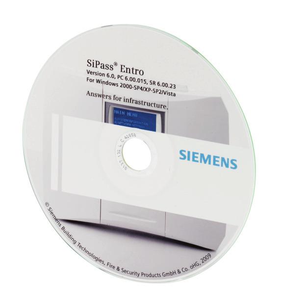 SiPass Entro software MP 6.