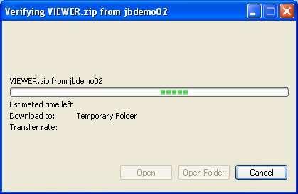 If you choose Save, you are prompted to choose a folder in which to save the zip file.