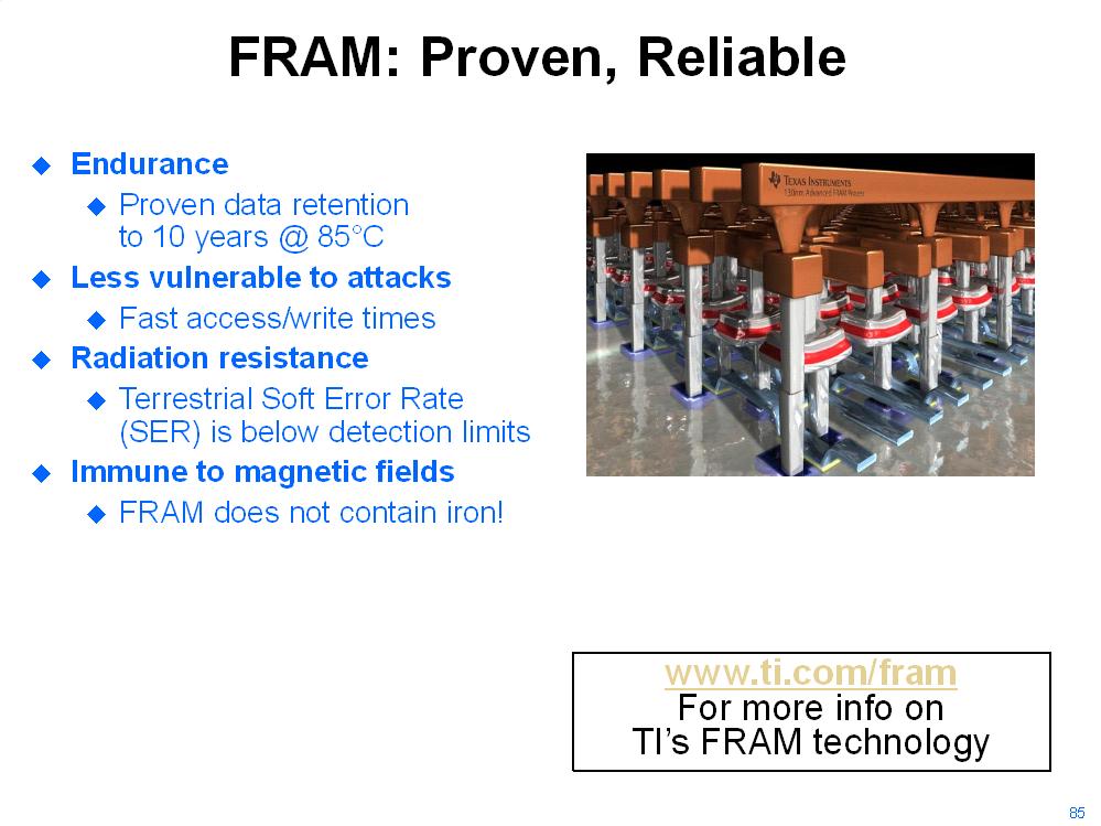 FRAM Next Generation Memory Reflow and Reliability What about Reflow?